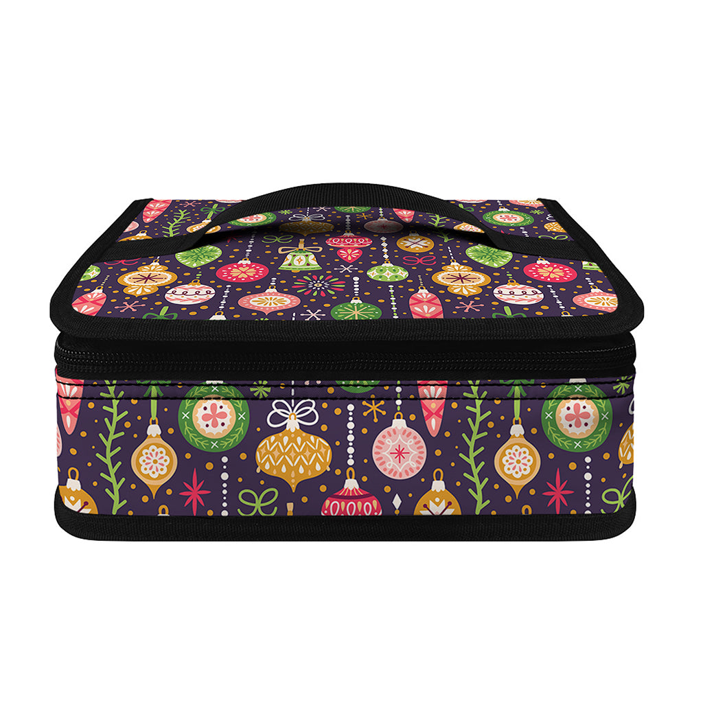 Christmas Baubles Pattern Print Small Lunch Bag