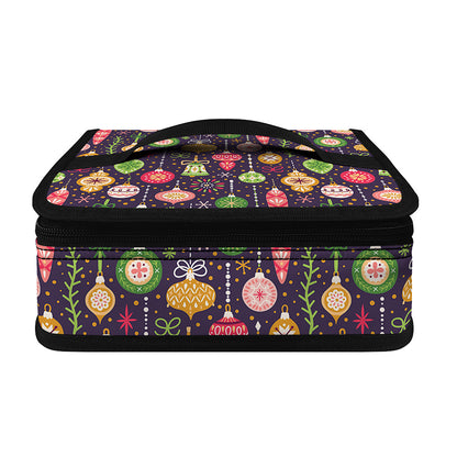 Christmas Baubles Pattern Print Small Lunch Bag