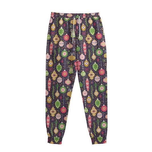 Christmas Baubles Pattern Print Sweatpants