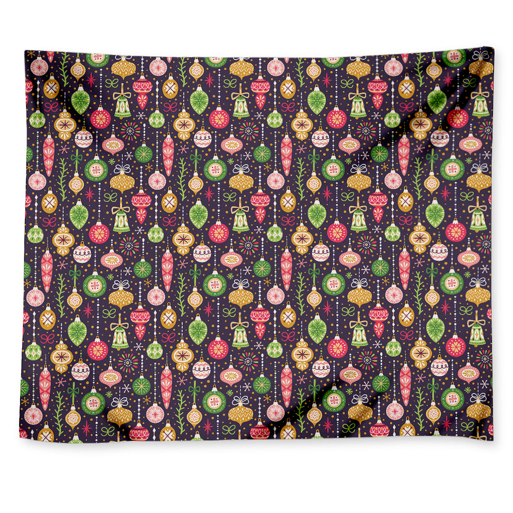 Christmas Baubles Pattern Print Tapestry