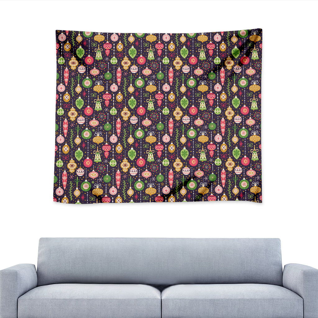 Christmas Baubles Pattern Print Tapestry