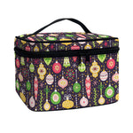 Christmas Baubles Pattern Print Travel Makeup Bag
