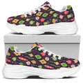 Christmas Baubles Pattern Print White Chunky Shoes