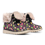 Christmas Baubles Pattern Print Winter Boots