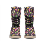 Christmas Baubles Pattern Print Winter Boots