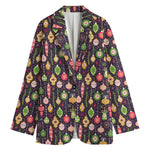 Christmas Baubles Pattern Print Women's Blazer