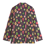 Christmas Baubles Pattern Print Women's Blazer