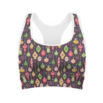 Christmas Baubles Pattern Print Women's Sports Bra