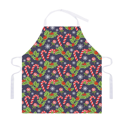 Christmas Berry And Candy Pattern Print Adjustable Apron