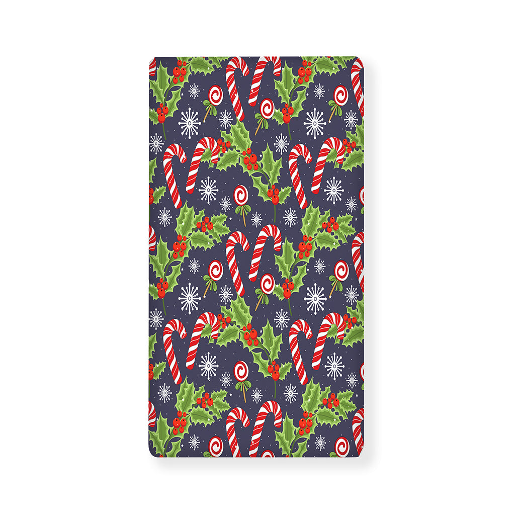 Christmas Berry And Candy Pattern Print Baby Crib Sheet