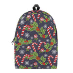 Christmas Berry And Candy Pattern Print Backpack