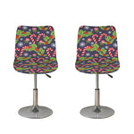 Christmas Berry And Candy Pattern Print Bar Stool Covers