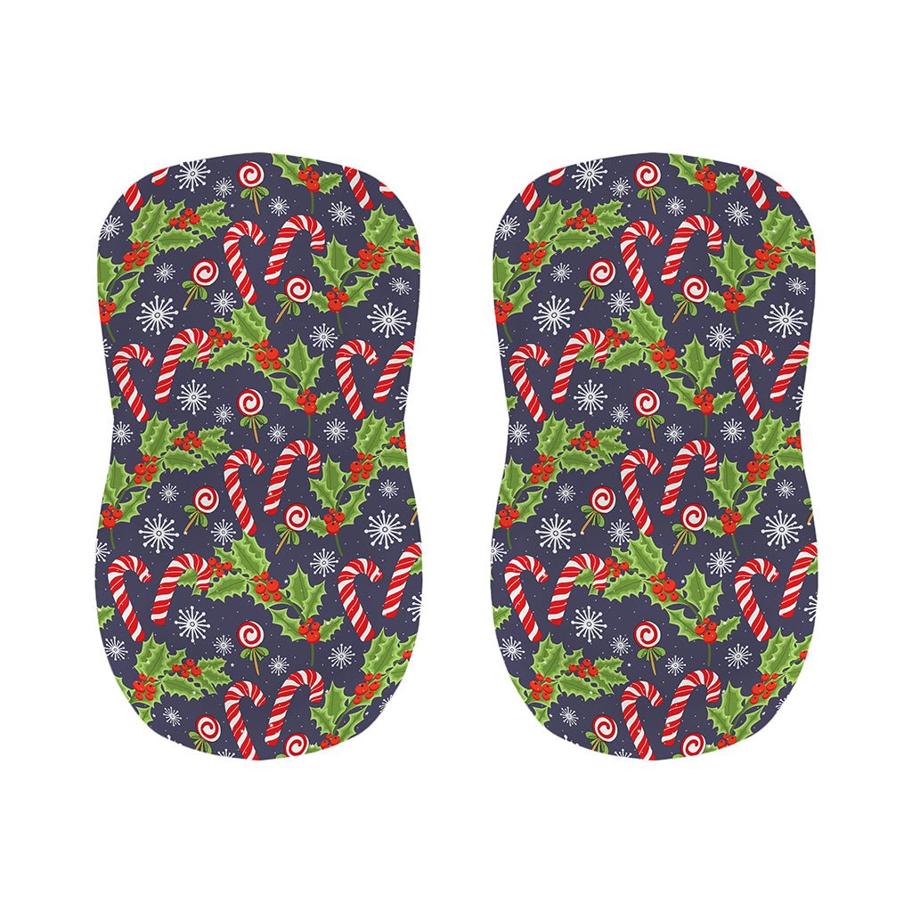 Christmas Berry And Candy Pattern Print Bar Stool Covers