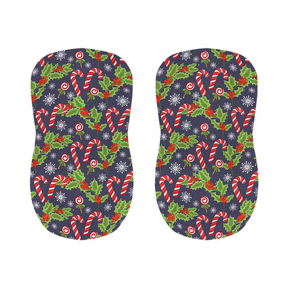 Christmas Berry And Candy Pattern Print Bar Stool Covers