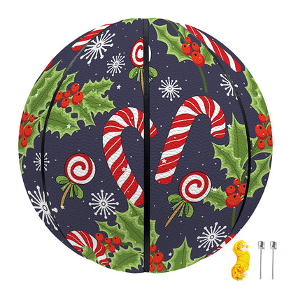 Christmas Berry And Candy Pattern Print Basketball