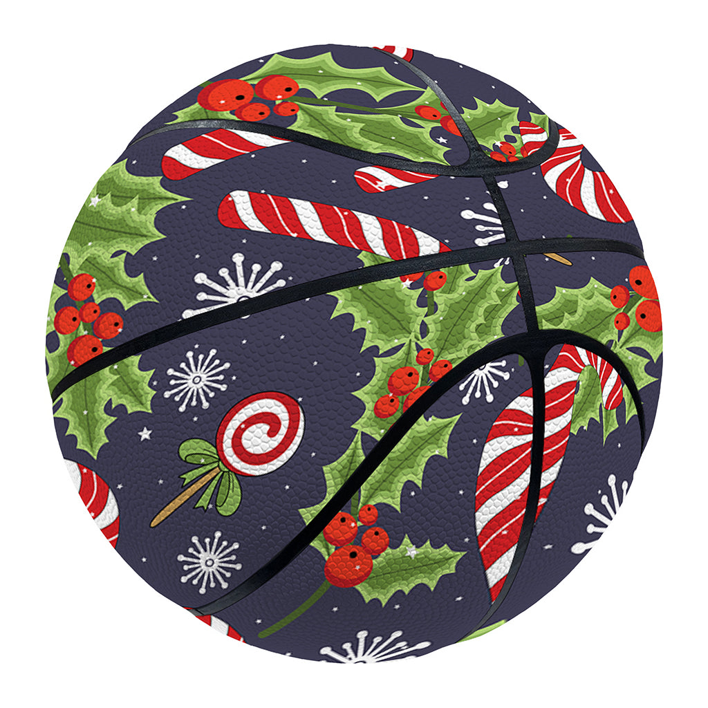 Christmas Berry And Candy Pattern Print Basketball