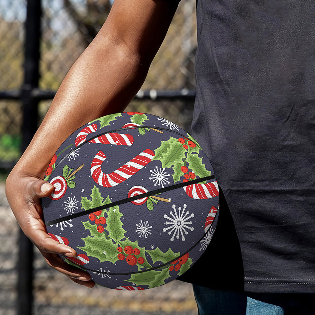 Christmas Berry And Candy Pattern Print Basketball