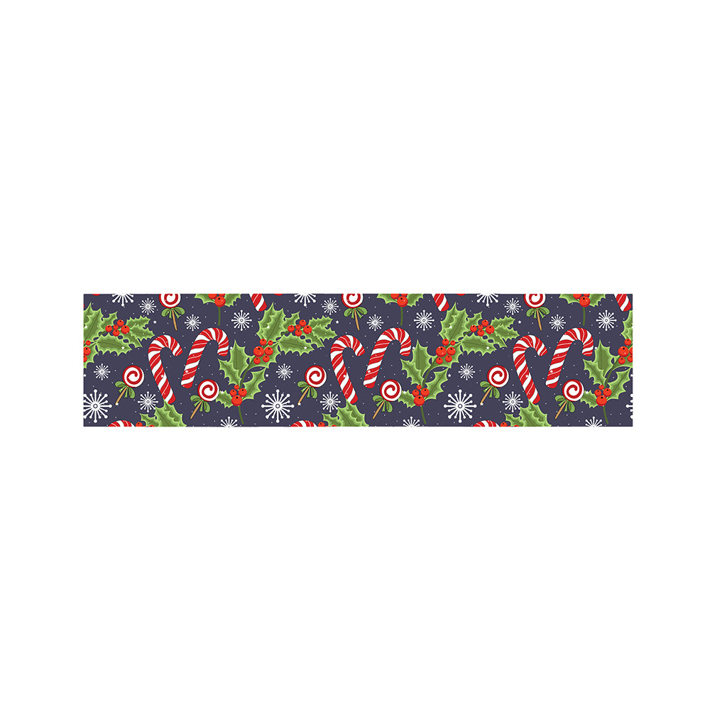 Christmas Berry And Candy Pattern Print Bed Runner