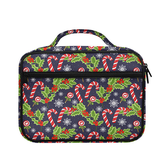 Christmas Berry And Candy Pattern Print Briefcase Bible Bag
