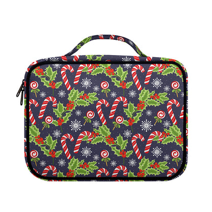 Christmas Berry And Candy Pattern Print Briefcase Bible Bag