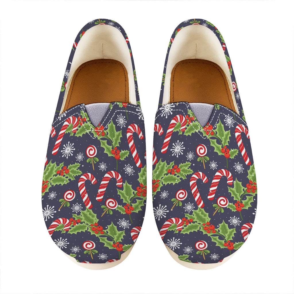 Christmas Berry And Candy Pattern Print Casual Shoes