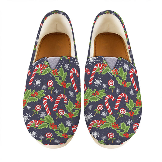 Christmas Berry And Candy Pattern Print Casual Shoes