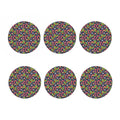 Christmas Berry And Candy Pattern Print Coaster Set