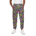 Christmas Berry And Candy Pattern Print Cotton Sweatpants