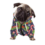 Christmas Berry And Candy Pattern Print Dog Zip Up Hoodie