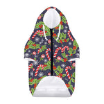 Christmas Berry And Candy Pattern Print Dog Zip Up Hoodie