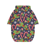 Christmas Berry And Candy Pattern Print Dog Zip Up Hoodie