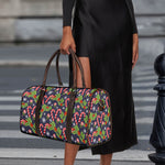 Christmas Berry And Candy Pattern Print Duffle Bag