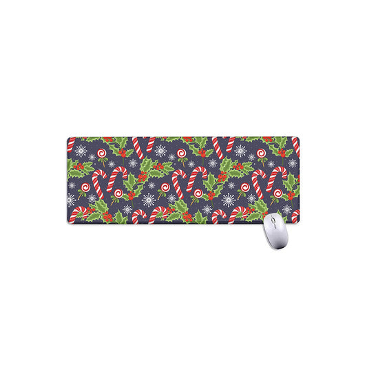 Christmas Berry And Candy Pattern Print Extended Mouse Pad
