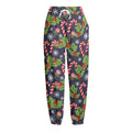 Christmas Berry And Candy Pattern Print Fleece Lined Knit Pants