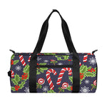 Christmas Berry And Candy Pattern Print Gym Bag