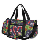 Christmas Berry And Candy Pattern Print Gym Bag