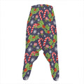 Christmas Berry And Candy Pattern Print Hammer Pants