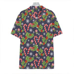 Christmas Berry And Candy Pattern Print Hawaiian Shirt
