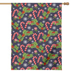Christmas Berry And Candy Pattern Print House Flag