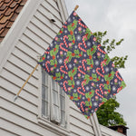 Christmas Berry And Candy Pattern Print House Flag