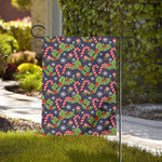 Christmas Berry And Candy Pattern Print House Flag
