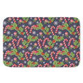 Christmas Berry And Candy Pattern Print Indoor Door Mat