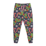 Christmas Berry And Candy Pattern Print Jogger Pants