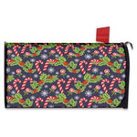 Christmas Berry And Candy Pattern Print Mailbox Cover