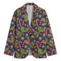 Christmas Berry And Candy Pattern Print Men's Blazer