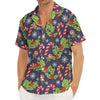 Christmas Berry And Candy Pattern Print Men's Deep V-Neck Shirt