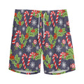 Christmas Berry And Candy Pattern Print Men's Athletic Shorts