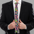 Christmas Berry And Candy Pattern Print Necktie