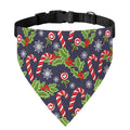 Christmas Berry And Candy Pattern Print Over The Collar Dog Bandana