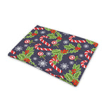 Christmas Berry And Candy Pattern Print Pet Cooling Mat Cover
